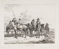 KG 01508
<br/>
Trekschuit op de Donau met 7 paarden
<br/>
<em>Klein, Johann Adam (1792-1875)</em>